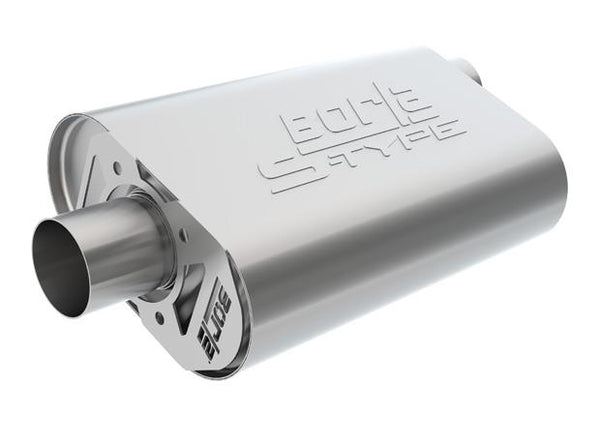 Borla CrateMuffler Stock SBC 283/327/350 2.5in Offset/Offset 14in x 4.