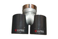 Universal Exhaust Tips 2.5 Inch Single to Dual Carbon Fiber Valvetronic Designs
