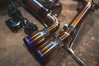 Universal Exhaust Tips 2.5 Inch Inlet 4.0 Inch Outlet Titanium Valvetronic Designs