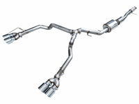 AWE Tuning 2021+ GMC Tahoe/Yukon 5.3L 0FG Split Rear Exit Catback Exhaust - Quad Chrome Silver Tips